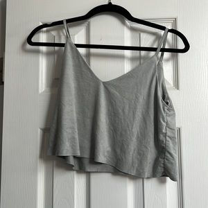Suede crop top